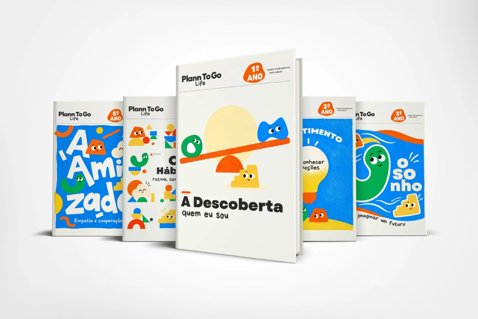Coleção Plann To Go Life dos anos iniciais: A Descoberta, sentimentos, O Sonho, hábitos e amizade.